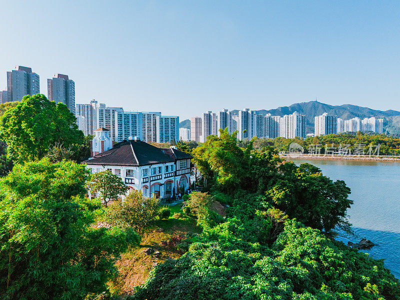 香港大埔的吐露港景观