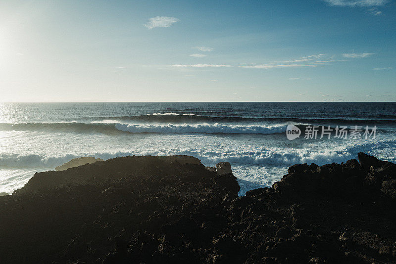 加那利群岛兰萨罗特岛沿海火山景观