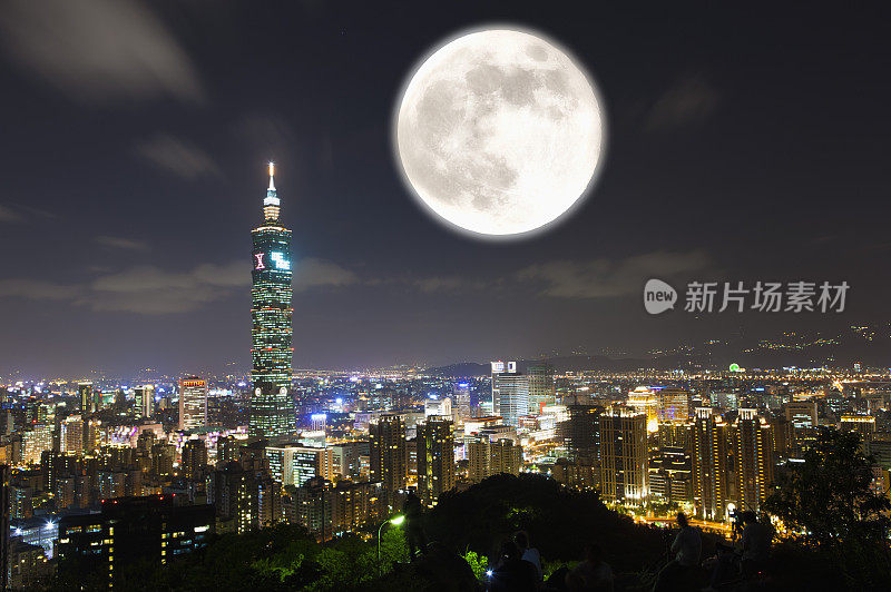 月亮,亚洲,台湾,台北,
