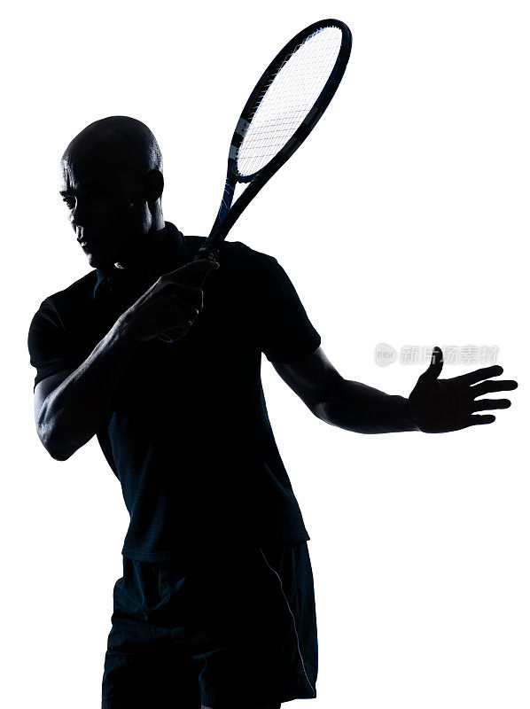 男子网球运动员正手