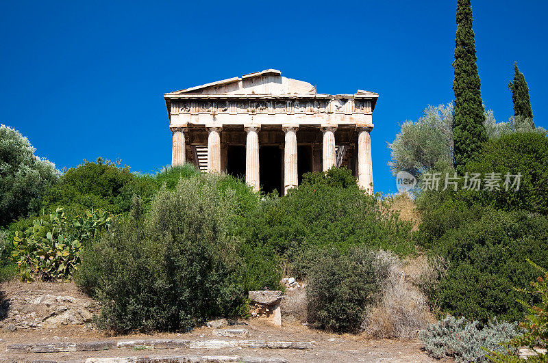 赫菲斯托斯神庙在阿格拉。希腊雅典