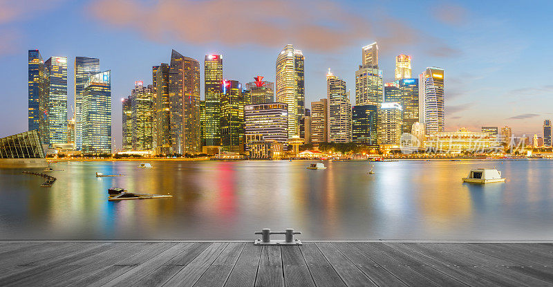 新加坡金融区及商业大厦景观