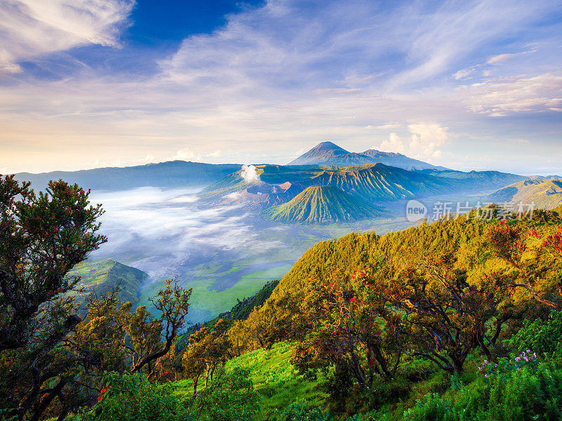 印度尼西亚泗水，东爪哇的布罗莫火山