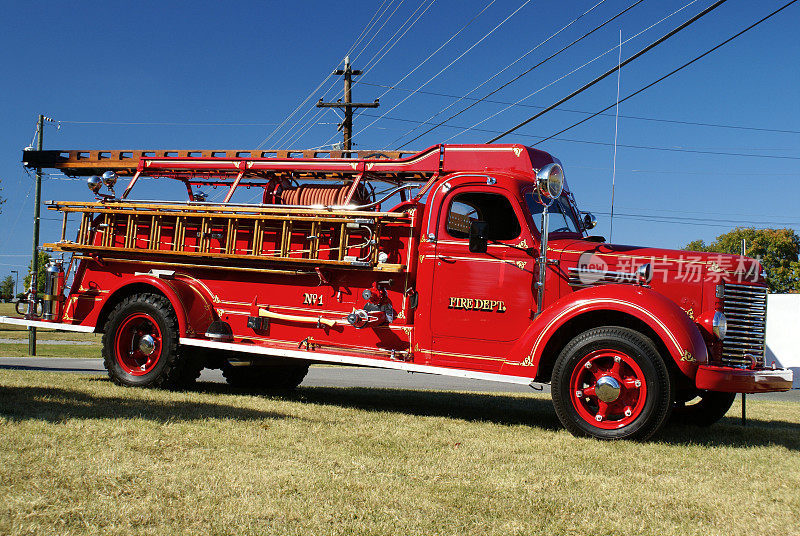 老式的消防车