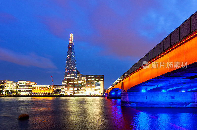 五彩缤纷的伦敦夜景