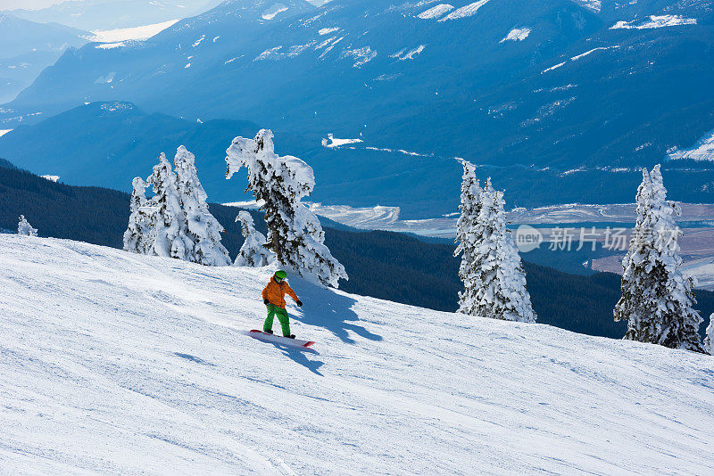 在Revelstoke山度假村滑雪