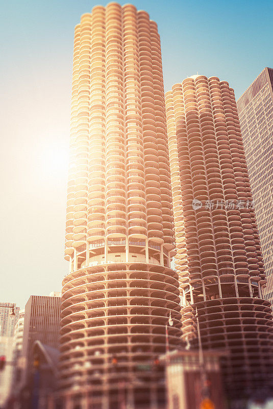 芝加哥的低视角建筑