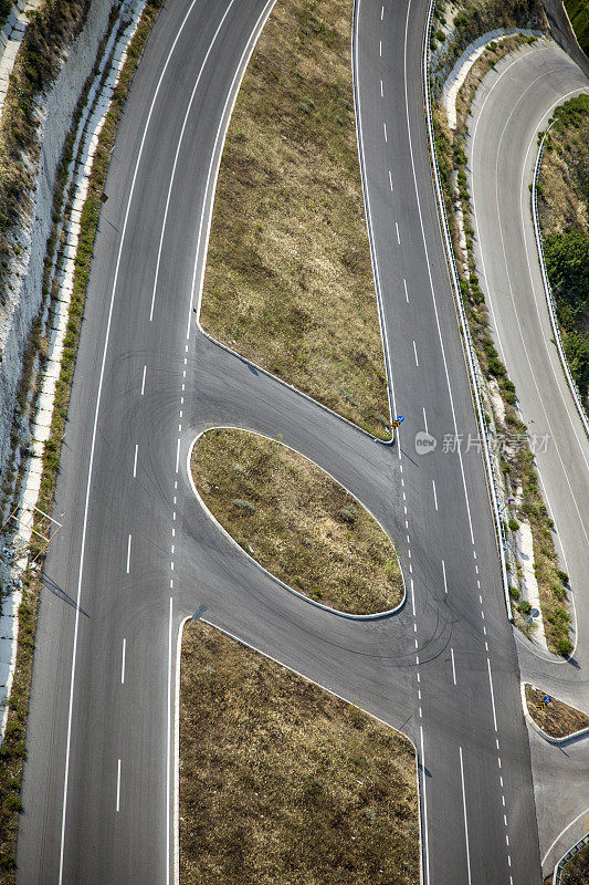 运输公路的鸟瞰图