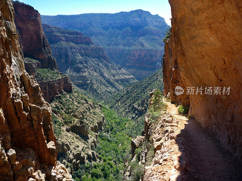 悬崖小道光明天使峡谷大峡谷亚利桑那州