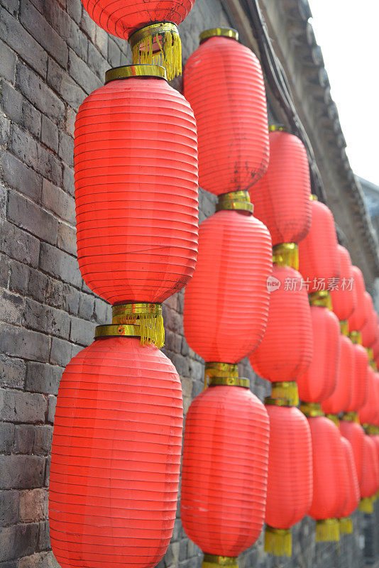 中国春节大红灯笼
