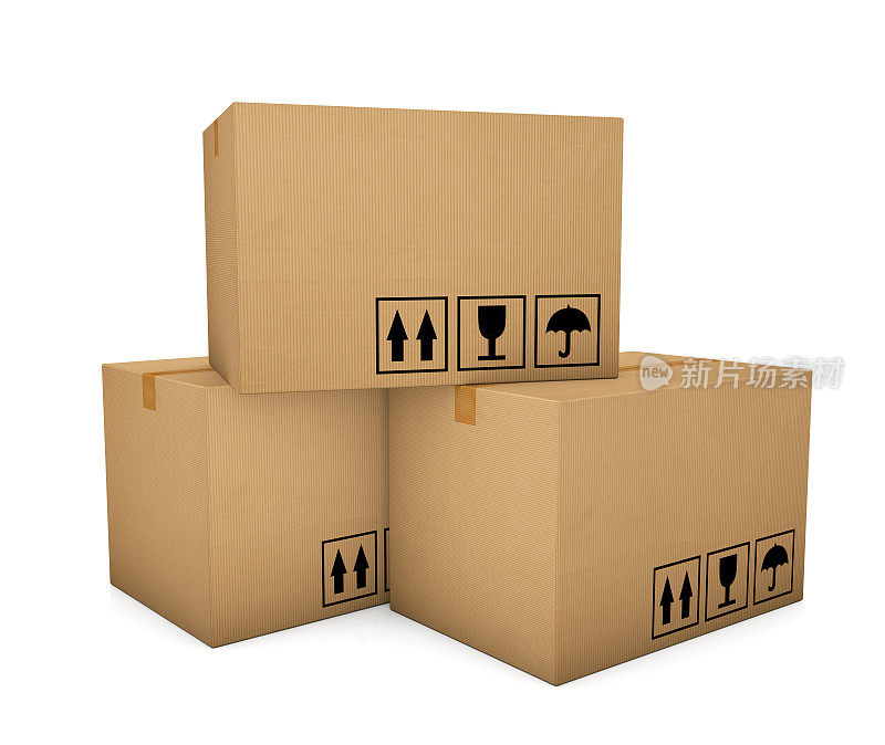 全球包裹递送和包裹运输概念