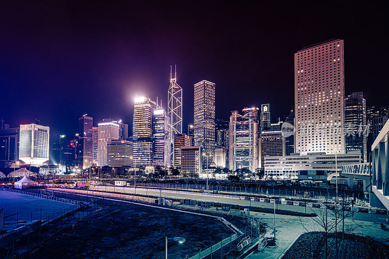 香港中央商务区夜景