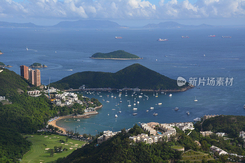 香港尼科尔臣山远眺深水湾全景