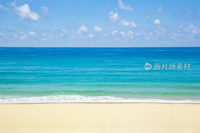 夏日海滩和大海