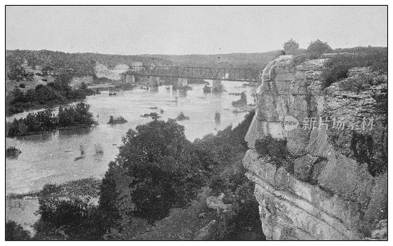 美国的古老黑白照片:德克萨斯州的魔鬼河