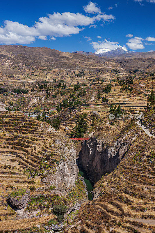 秘鲁科尔卡峡谷周围的风景