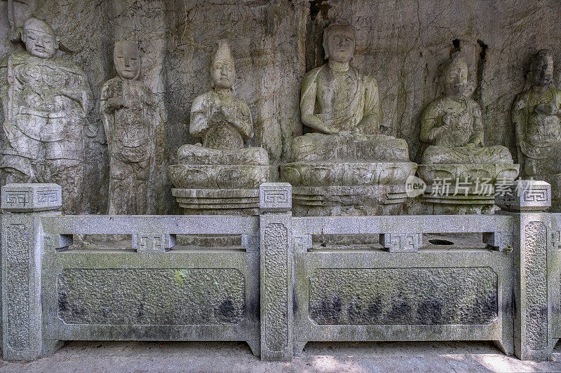 金代石雕佛像，杭州，中国