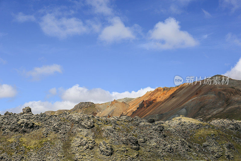 冰岛的火山景观