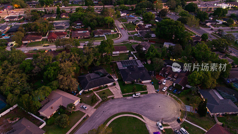 房屋和交通的看法在朗伍德，佛罗里达州-空中