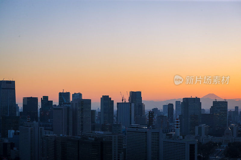 富士山和东京市景