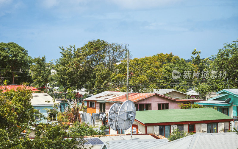 加勒比地区的城镇。圣约翰、安提瓜和巴布达。