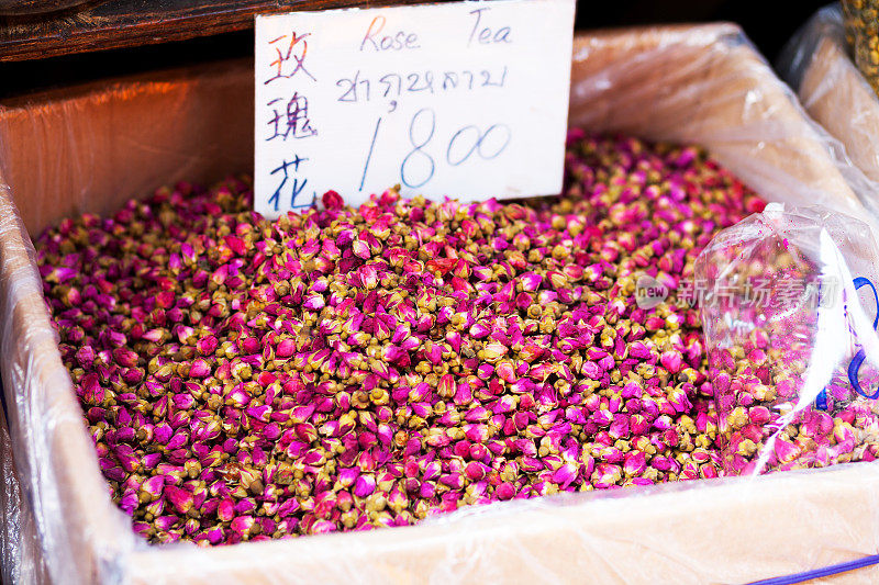曼谷唐人街的中国玫瑰茶