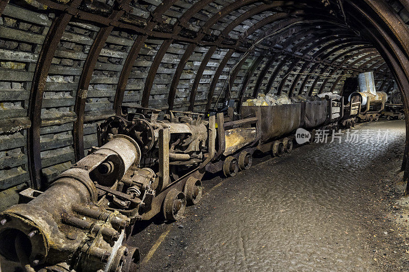 煤矿地下走廊与铁路车厢