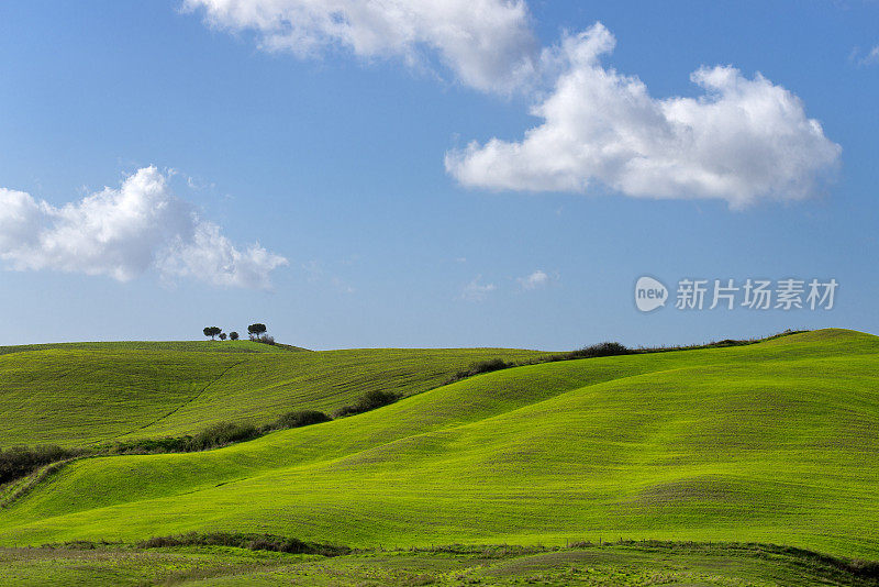 青山、蓝天、白云——意大利托斯卡纳的风景