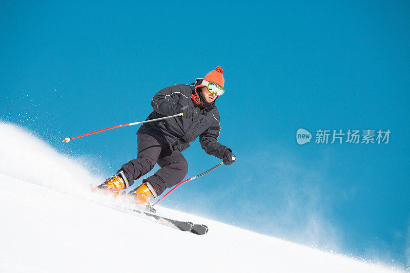 雪滑雪雕刻