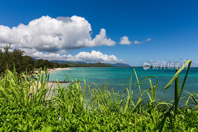 凯卢阿海滩景观，瓦胡岛，夏威夷
