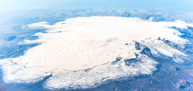 Mýrdalsjökull冰岛冰川从上往下看