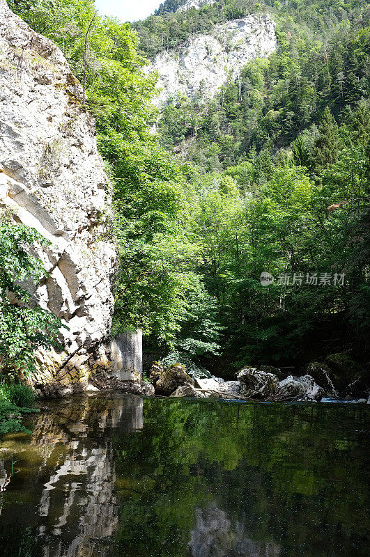 阿雷泽峡谷和瑞士汝拉河