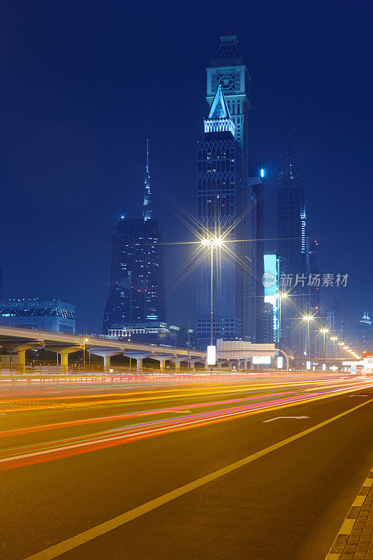 迪拜的夜景