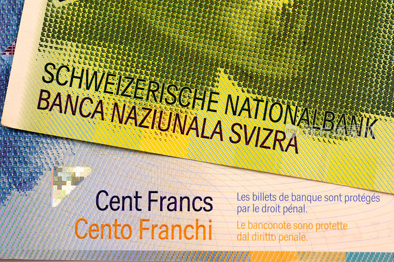 关闭瑞士法郎纸币CHF
