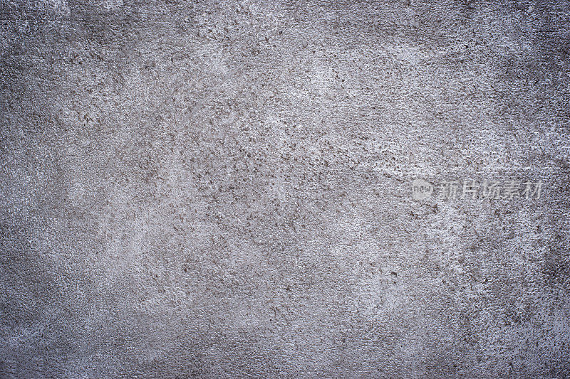 灰色混凝土石膏纹理背景，vignette和复制spa