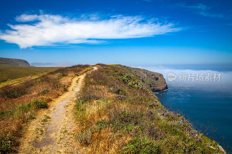 海岸徒步小径，圣克鲁斯岛，加利福尼亚