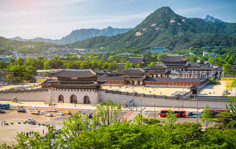 韩国首尔庆福宫和青瓦台