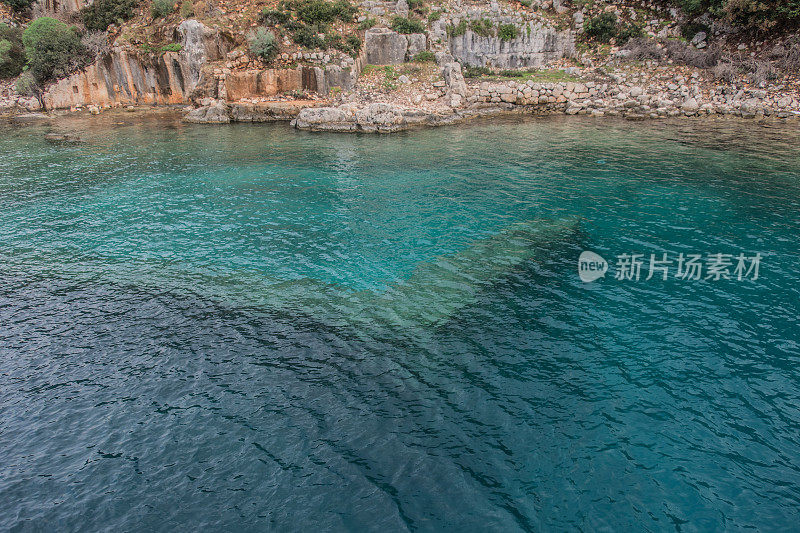 西梅纳古城-沉没在科科娃岛，地中海土耳其