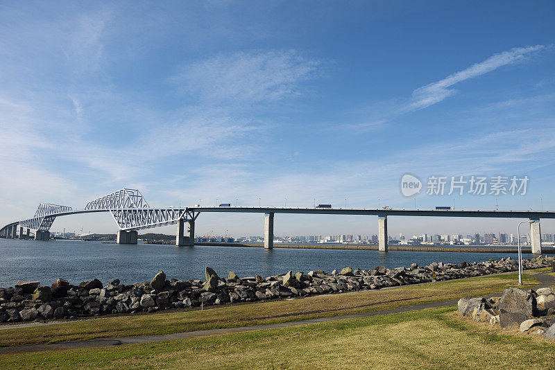 东京门大桥和东京湾地区