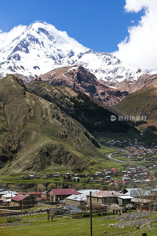 卡兹贝格村，高加索山区，格鲁吉亚