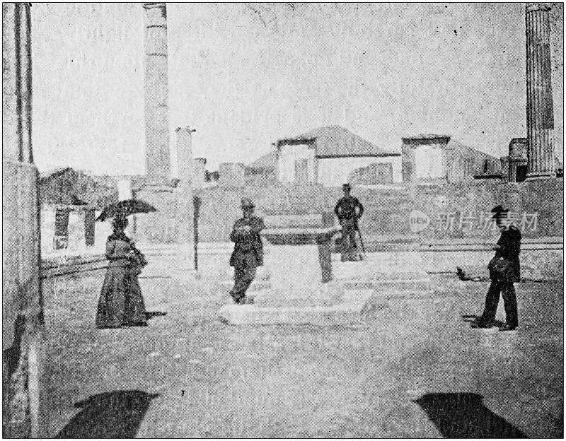 环游世界的古董黑白照片:庞贝遗址