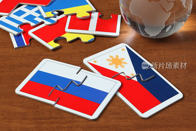 俄罗斯和菲律宾国旗拼图