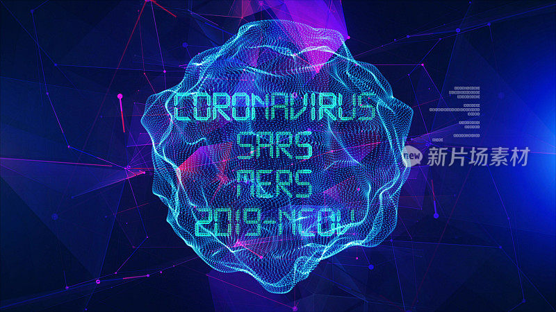 冠状病毒、Sars、Mers、2019-nCov的标题背景