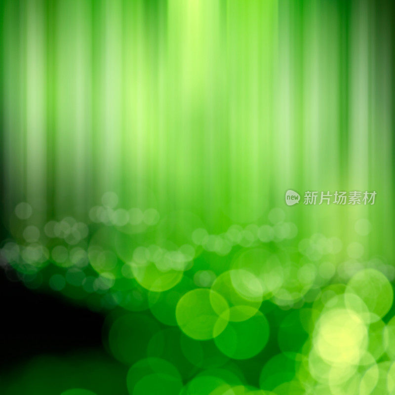 散焦的抽象绿光