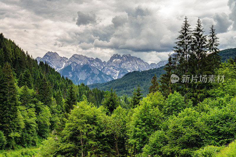 山景-科梅利科。白云石，欧洲阿尔卑斯山，意大利