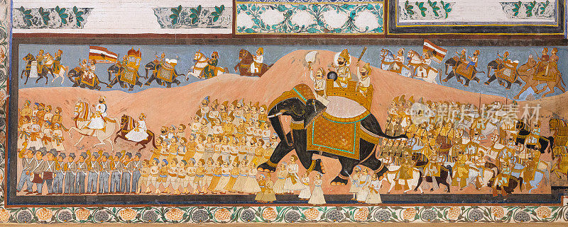 拉贾斯坦邦著名的梅兰加尔堡的外墙装饰细节