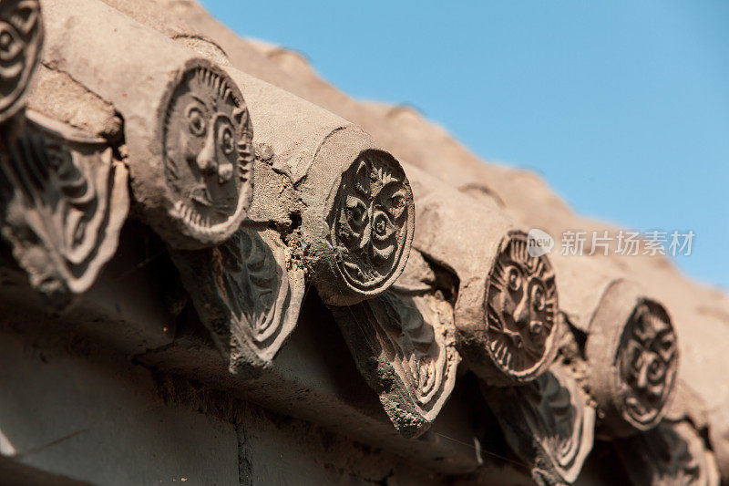 屋檐。中国古代建筑的屋顶