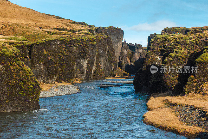 Fjaðrárgljúfur冰岛南部的峡谷，Kirkjubaejarklaustur西部