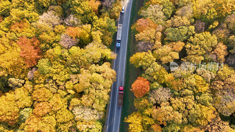 乡村公路上的交通