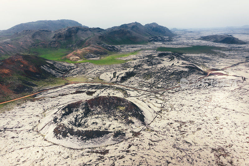 冰岛的火山景观